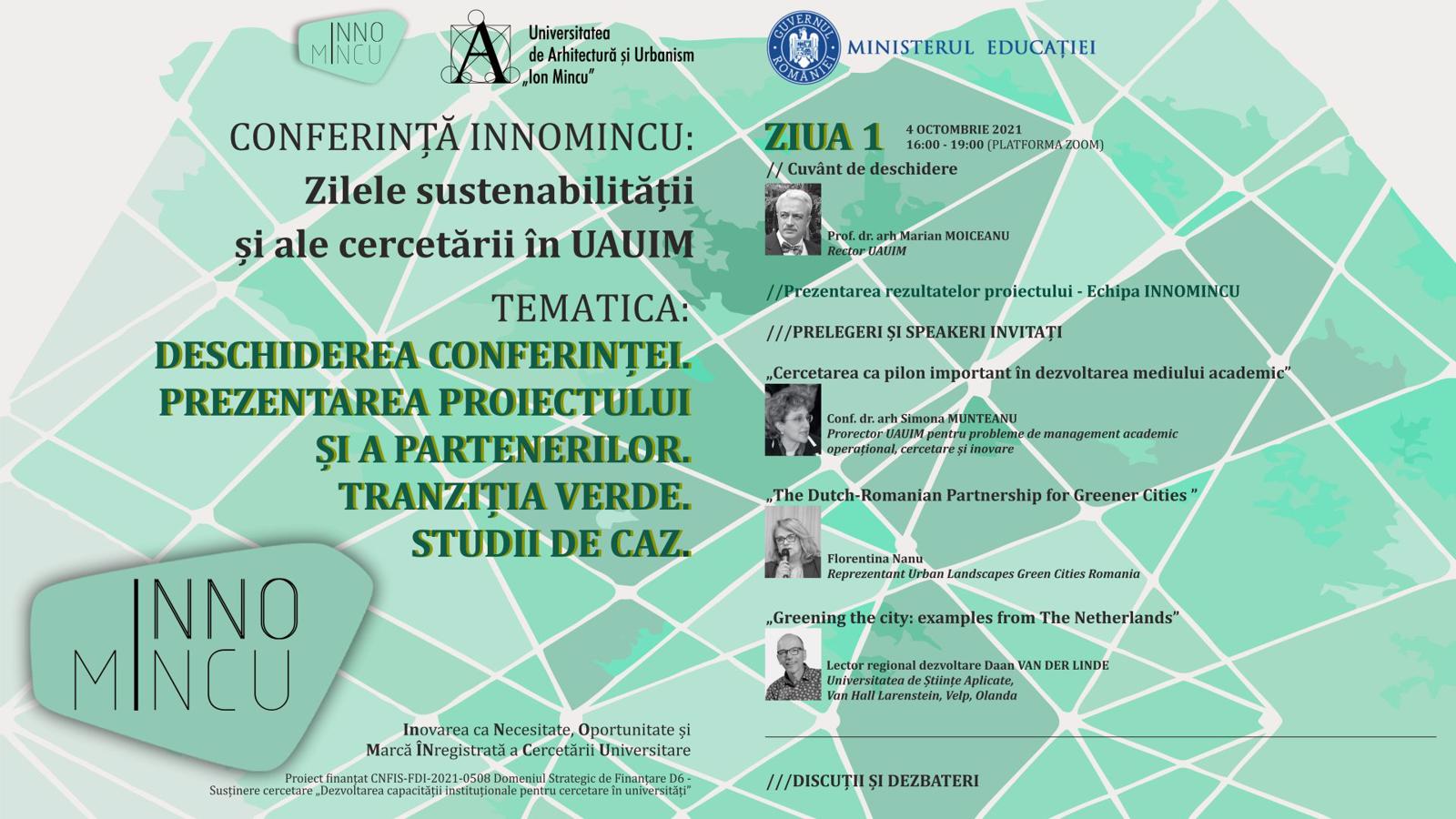 Poza produs Conferința INNOMINCU: Zilele sustenabilității și ale cercetării în UAUIM 2021