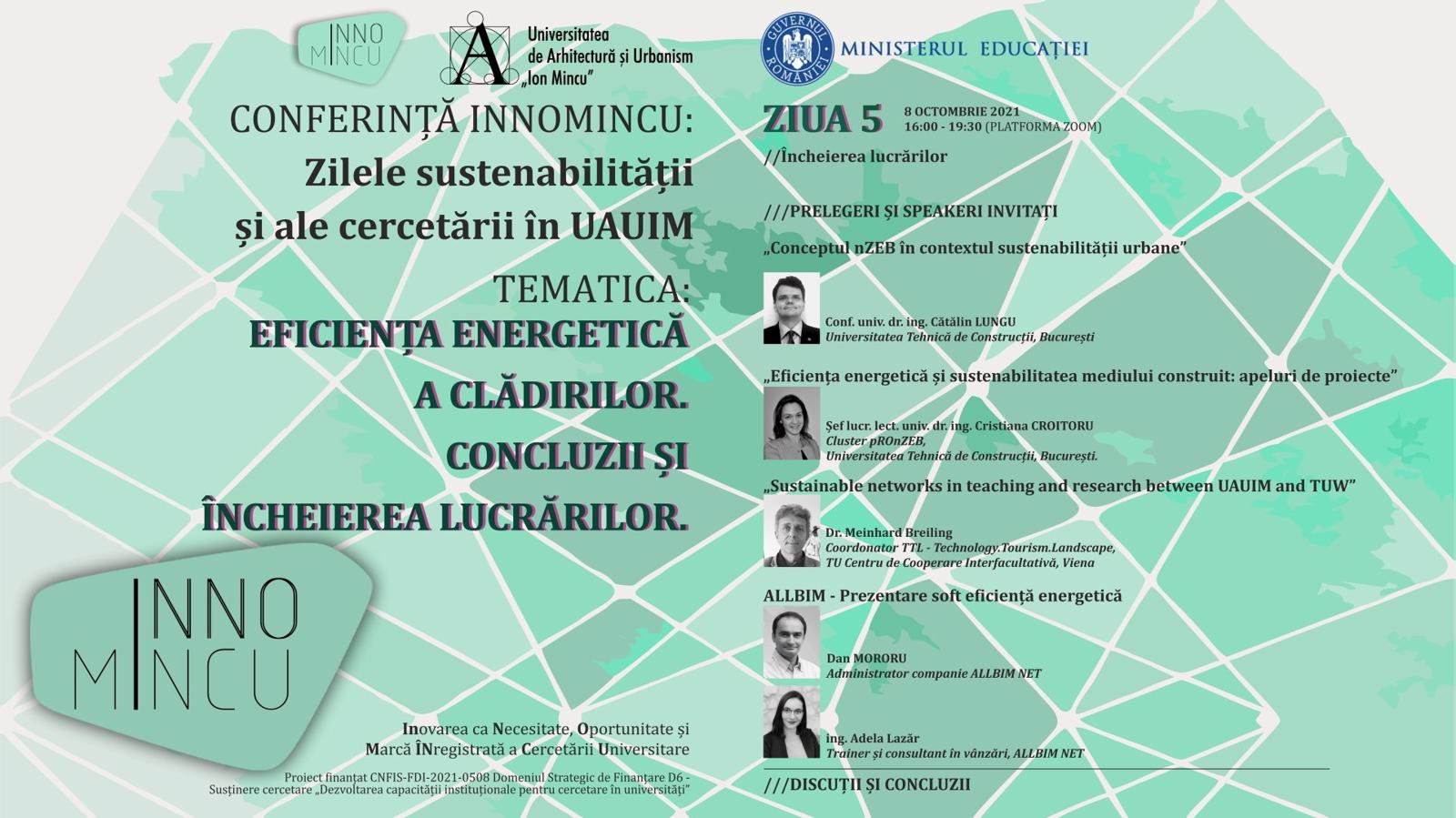 Poza produs Conferința INNOMINCU: Zilele sustenabilității și ale cercetării în UAUIM 2021