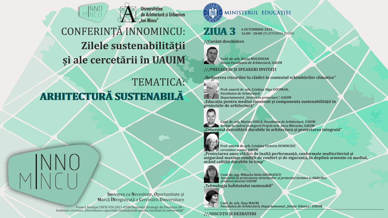 Poza produs Conferința INNOMINCU: Zilele sustenabilității și ale cercetării în UAUIM 2021